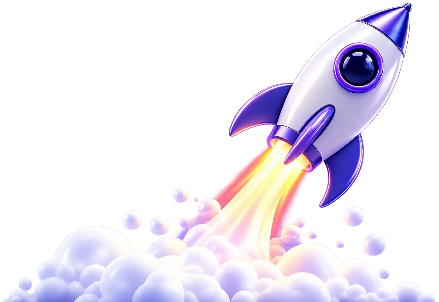Decorative rocket representing a new beginning